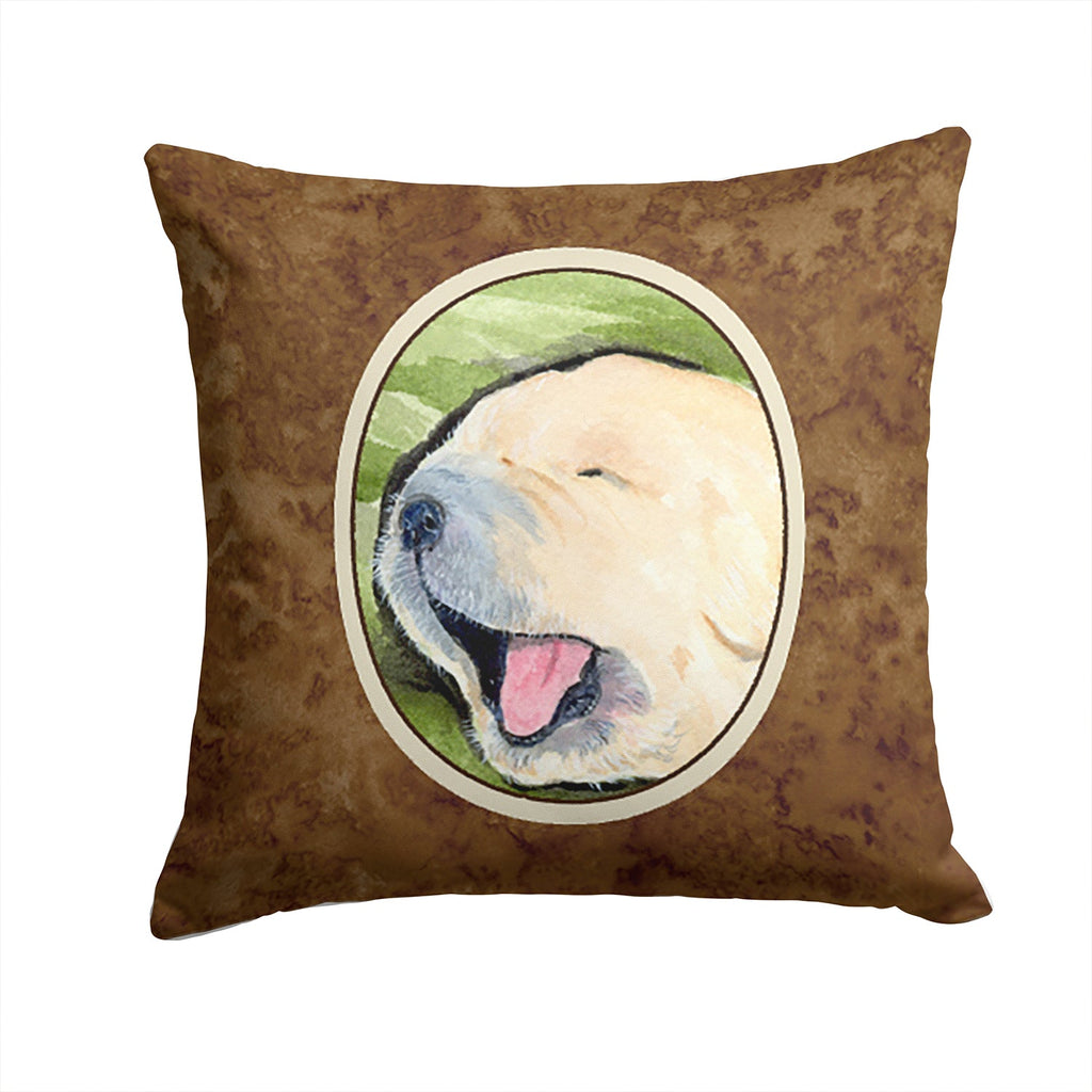 Golden Retriever Decorative Throw Pillow 14x14 Indoor Outdoor Accent Cushion, Fabric Cover with Insert for Sofa, Bed, Porch & Living Room