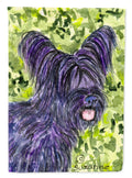 Skye Terrier House Flag 28x40 Porch Sleeve Pole Decorative Outside Yard Banner Artwork Wall Hanging, Polyester