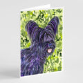 Skye Terrier Greeting Cards Pack of 8 Blank Cards with Envelopes Whimsical A7 Size 5x7
