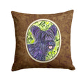 Skye Terrier Decorative Throw Pillow 14x14 Indoor Outdoor Accent Cushion, Fabric Cover with Insert for Sofa, Bed, Porch & Living Room