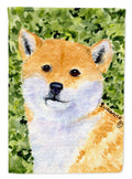 Shiba Inu House Flag 28x40 Porch Sleeve Pole Decorative Outside Yard Banner Artwork Wall Hanging, Polyester