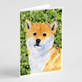 Shiba Inu Greeting Cards Pack of 8 Blank Cards with Envelopes Whimsical A7 Size 5x7