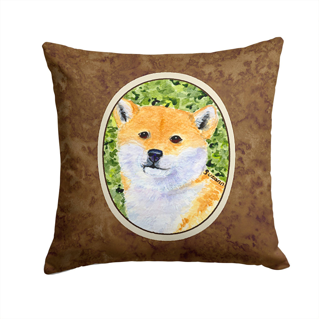 Shiba Inu Decorative Throw Pillow 14x14 Indoor Outdoor Accent Cushion, Fabric Cover with Insert for Sofa, Bed, Porch & Living Room