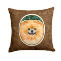 Pomeranian Decorative Throw Pillow 14x14 Indoor Outdoor Accent Cushion, Fabric Cover with Insert for Sofa, Bed, Porch & Living Room