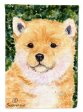 Shiba Inu House Flag 28x40 Porch Sleeve Pole Decorative Outside Yard Banner Artwork Wall Hanging, Polyester