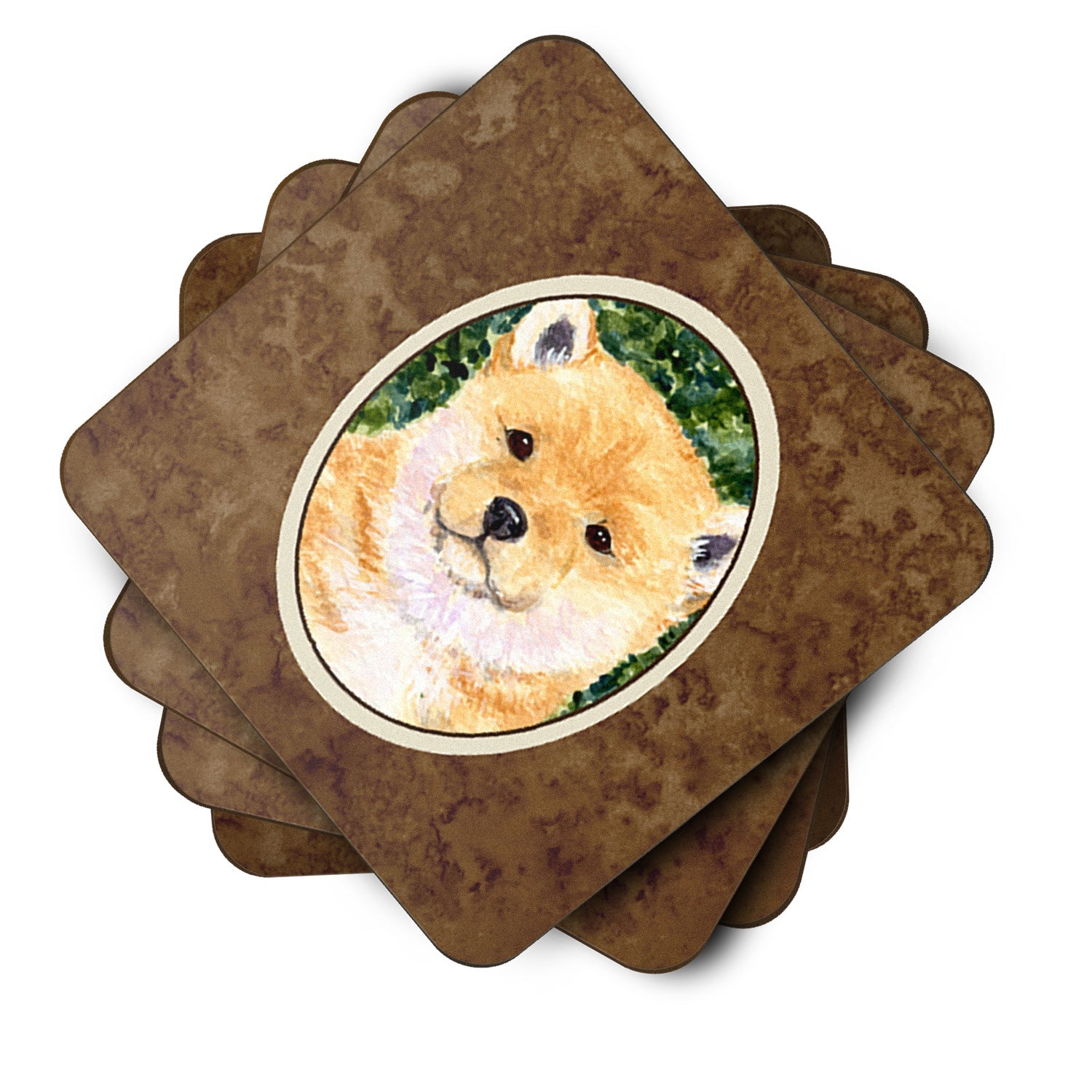 Shiba Inu Foam Coasters Set of 4 Cup Coasters for Indoor Outdoor, Tabletop Protection, Anti Slip, Mouse pad Material