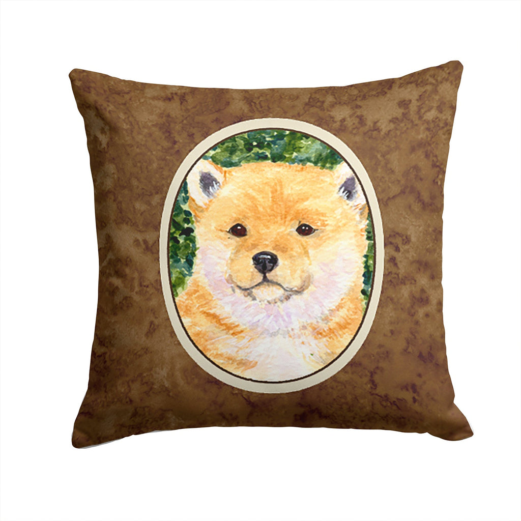 Shiba Inu Decorative Throw Pillow 14x14 Indoor Outdoor Accent Cushion, Fabric Cover with Insert for Sofa, Bed, Porch & Living Room