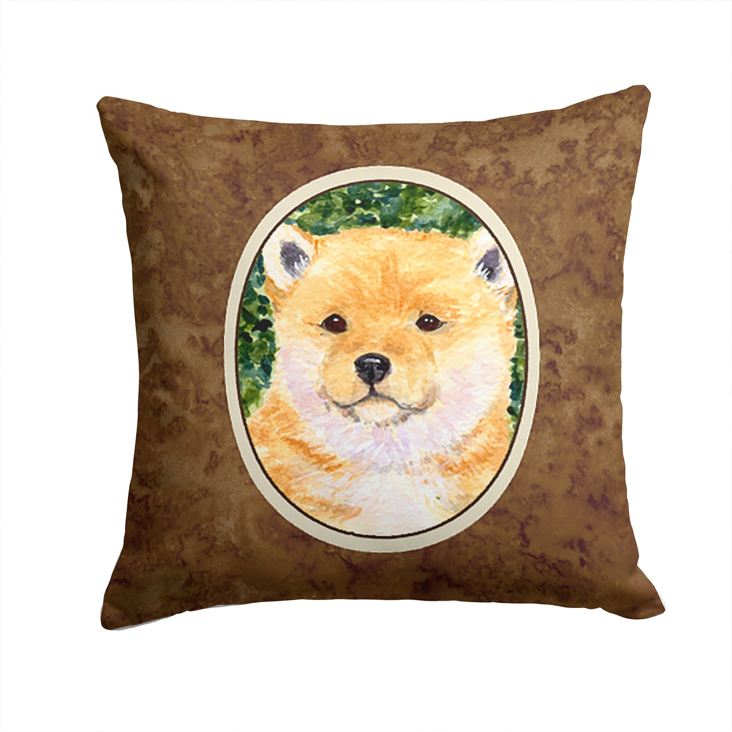 Shiba Inu Decorative Throw Pillow 14x14 Indoor Outdoor Accent Cushion, Fabric Cover with Insert for Sofa, Bed, Porch & Living Room