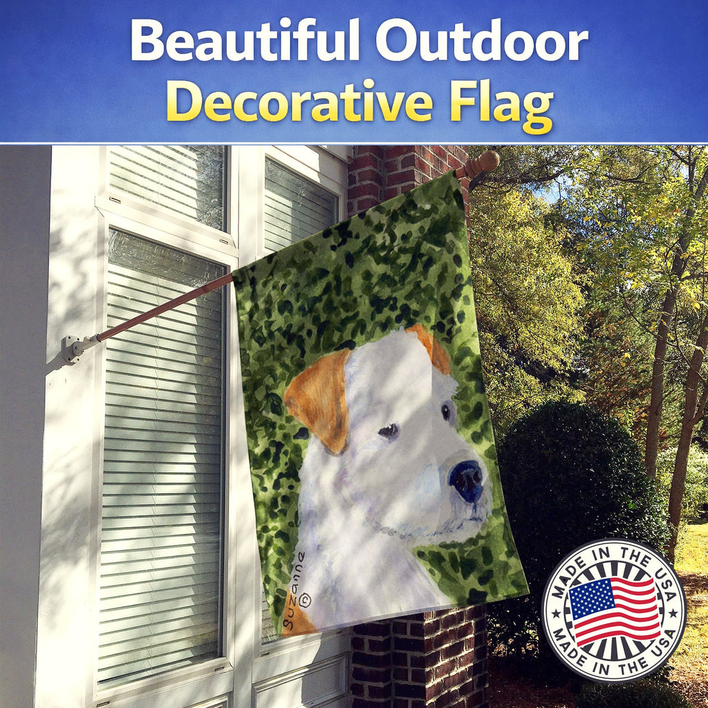 Jack Russell Terrier House Flag 28x40 Porch Sleeve Pole Decorative Outside Yard Banner Artwork Wall Hanging, Polyester