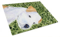 Jack Russell Terrier Cutting Board Tempered Glass Kitchen Cutting Surface, Heat Resistant Chopping, Non-Slip Feet, Food Prep & Serving