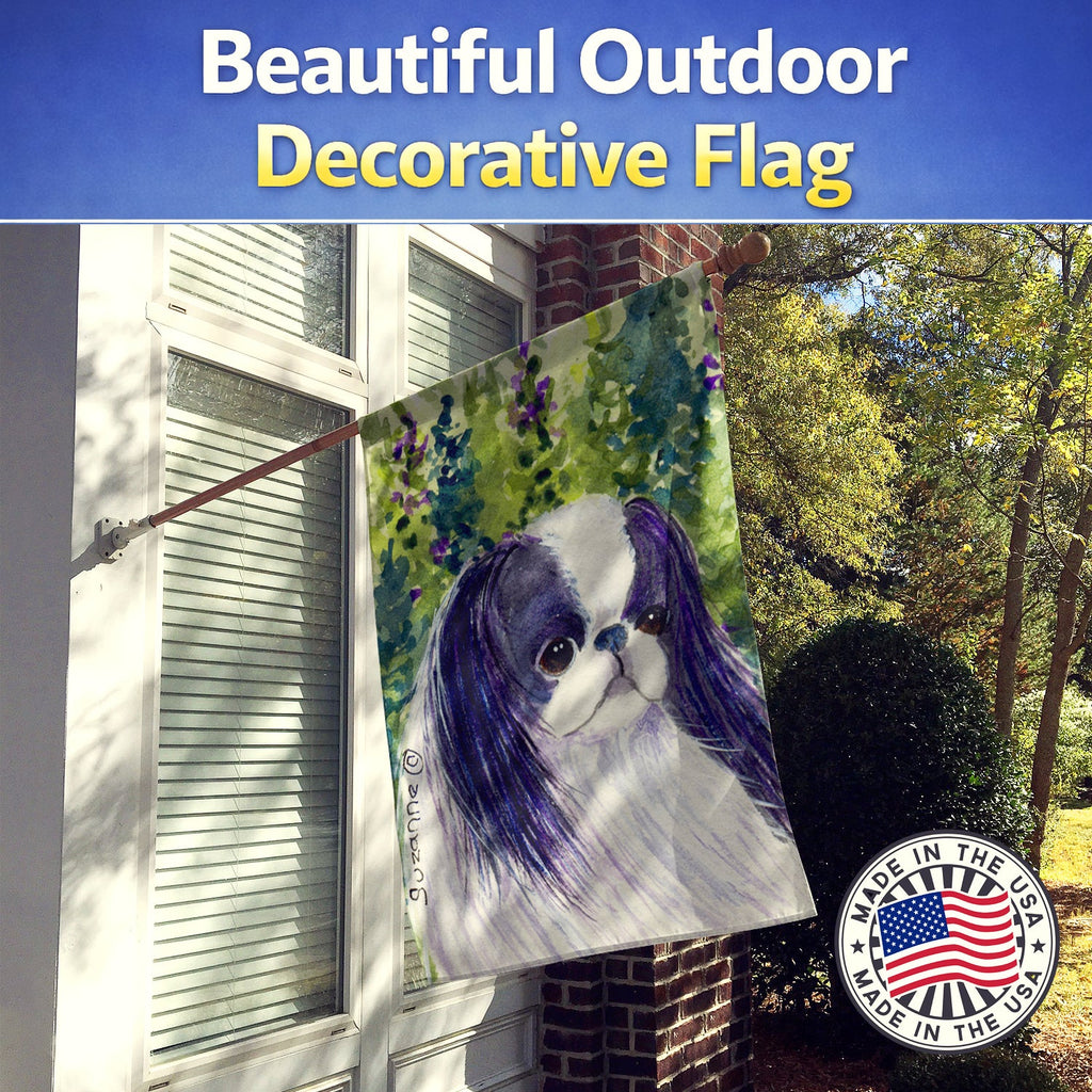 Japanese Chin House Flag 28x40 Porch Sleeve Pole Decorative Outside Yard Banner Artwork Wall Hanging, Polyester