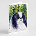 Japanese Chin Greeting Cards Pack of 8 Blank Cards with Envelopes Whimsical A7 Size 5x7