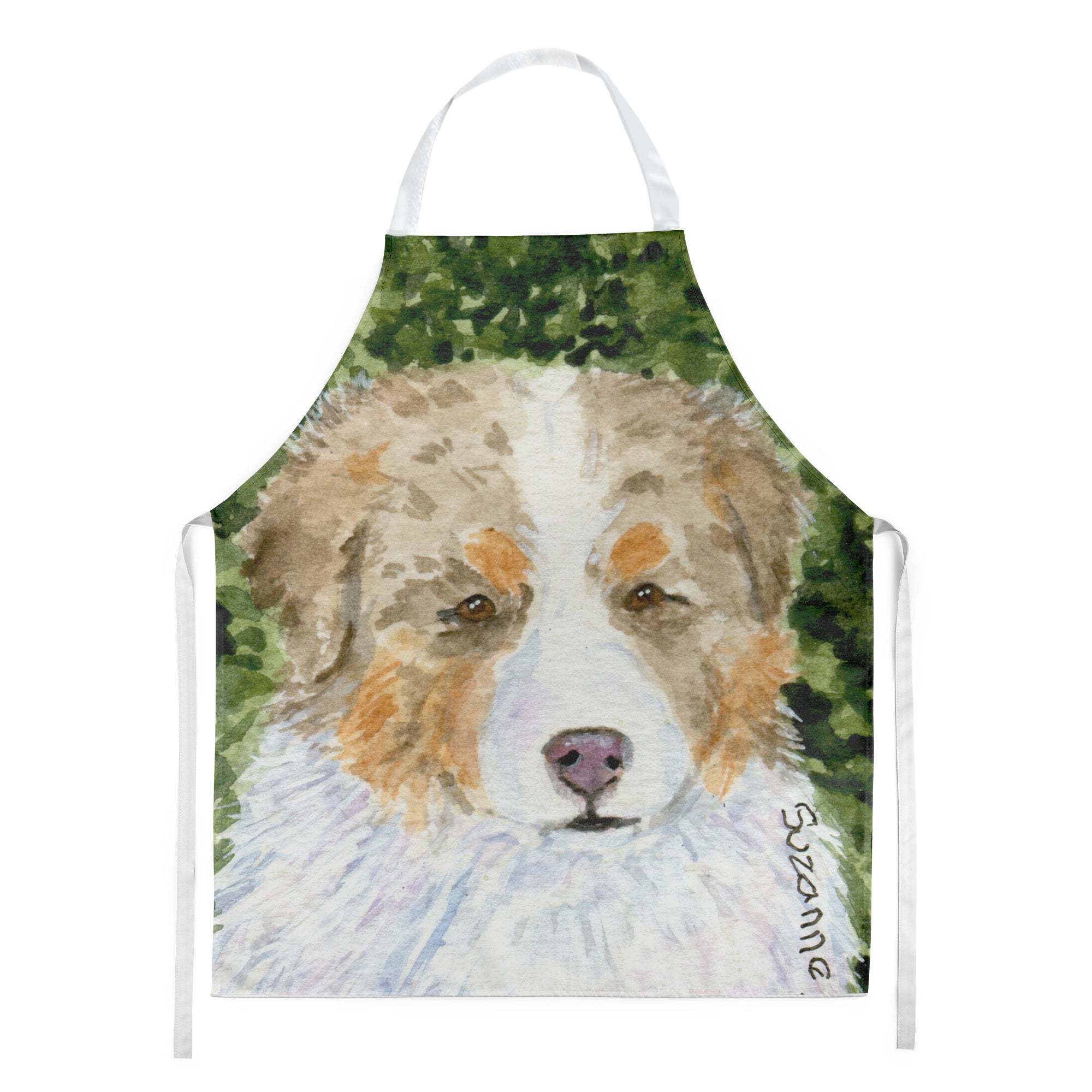 Australian Shepherd Apron Cooking Kitchen Server Baking Crafts Gardening for Adult Women Men, Unisex, Large, Multicolor