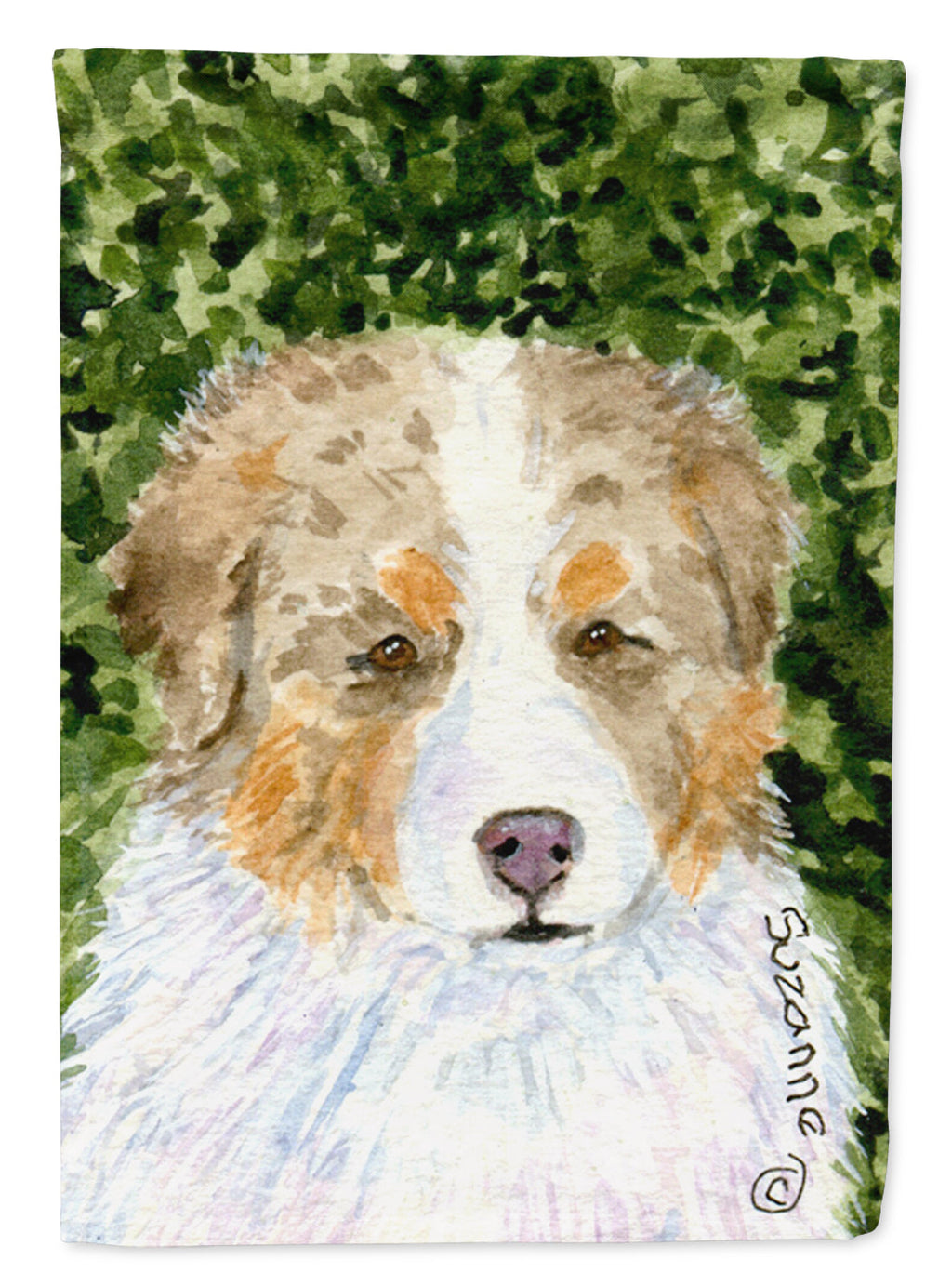 Australian Shepherd House Flag 28x40 Porch Sleeve Pole Decorative Outside Yard Banner Artwork Wall Hanging, Polyester