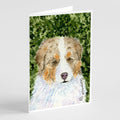 Australian Shepherd Greeting Cards Pack of 8 Blank Cards with Envelopes Whimsical A7 Size 5x7