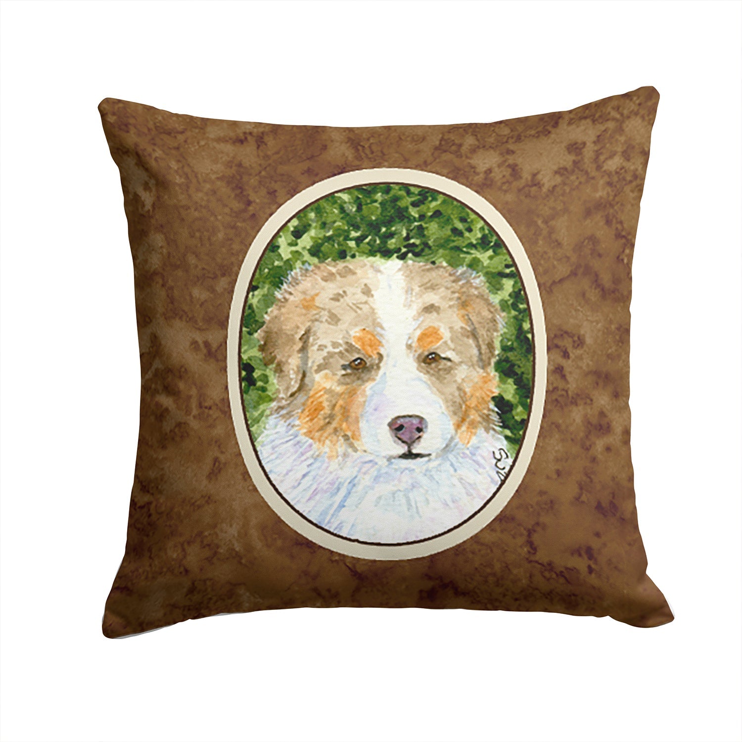Australian Shepherd Decorative Throw Pillow 14x14 Indoor Outdoor Accent Cushion, Fabric Cover with Insert for Sofa, Bed, Porch & Living Room