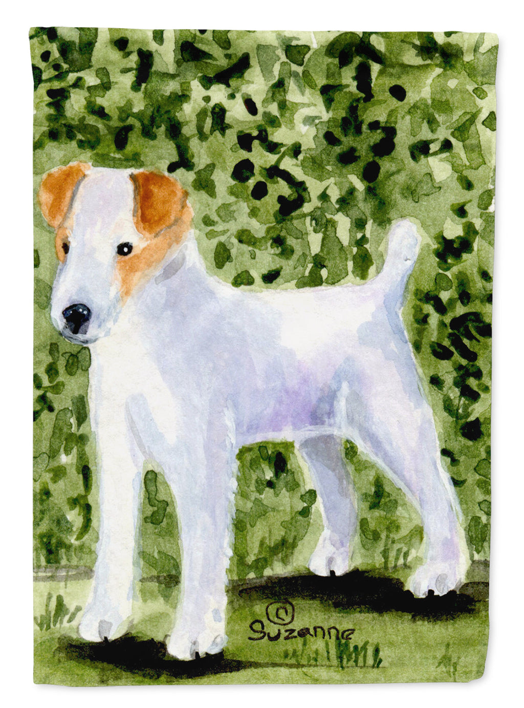 Jack Russell Terrier House Flag 28x40 Porch Sleeve Pole Decorative Outside Yard Banner Artwork Wall Hanging, Polyester