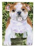 English Bulldog House Flag 28x40 Porch Sleeve Pole Decorative Outside Yard Banner Artwork Wall Hanging, Polyester