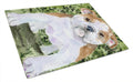 English Bulldog Cutting Board Tempered Glass Kitchen Cutting Surface, Heat Resistant Chopping, Non-Slip Feet, Food Prep & Serving