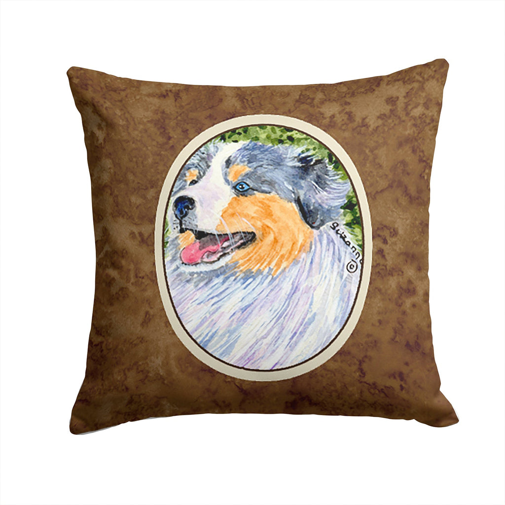 Australian Shepherd Decorative Throw Pillow 14x14 Indoor Outdoor Accent Cushion, Fabric Cover with Insert for Sofa, Bed, Porch & Living Room