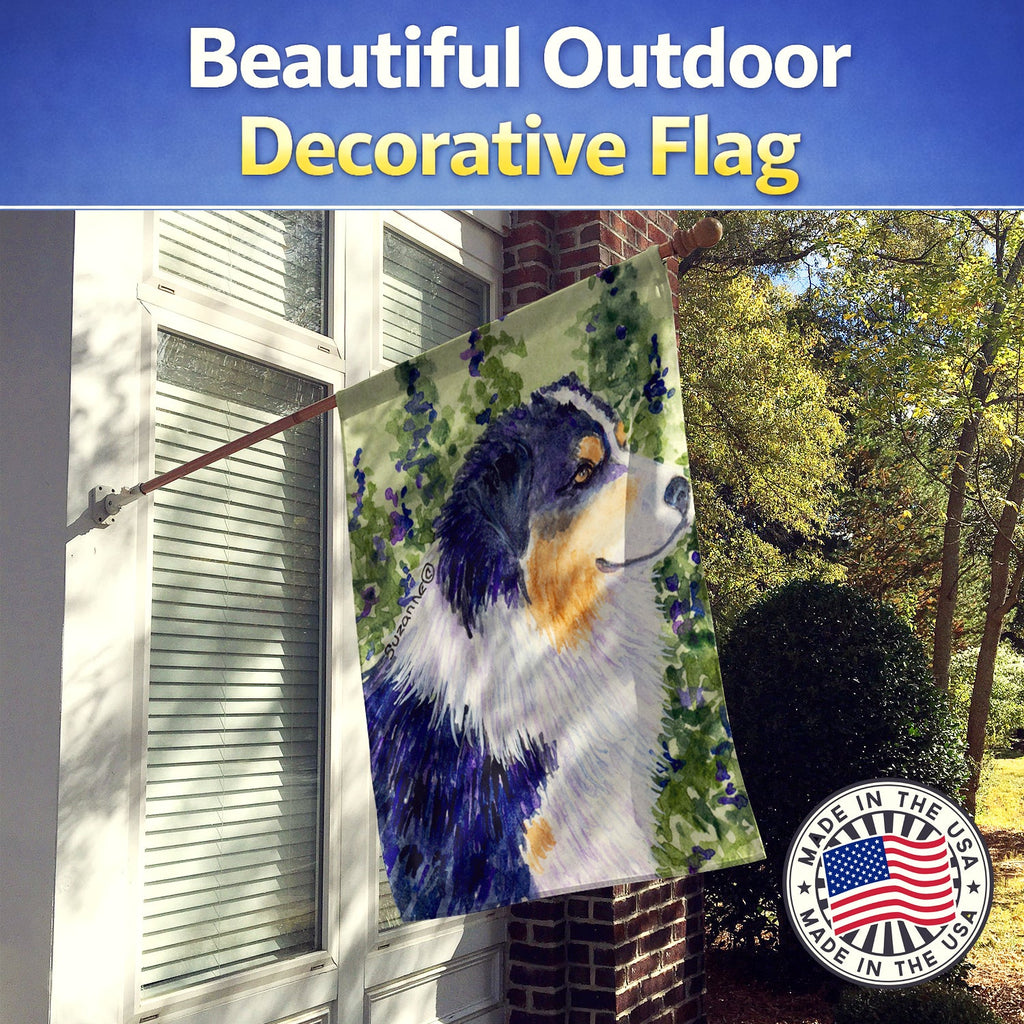 Australian Shepherd House Flag 28x40 Porch Sleeve Pole Decorative Outside Yard Banner Artwork Wall Hanging, Polyester