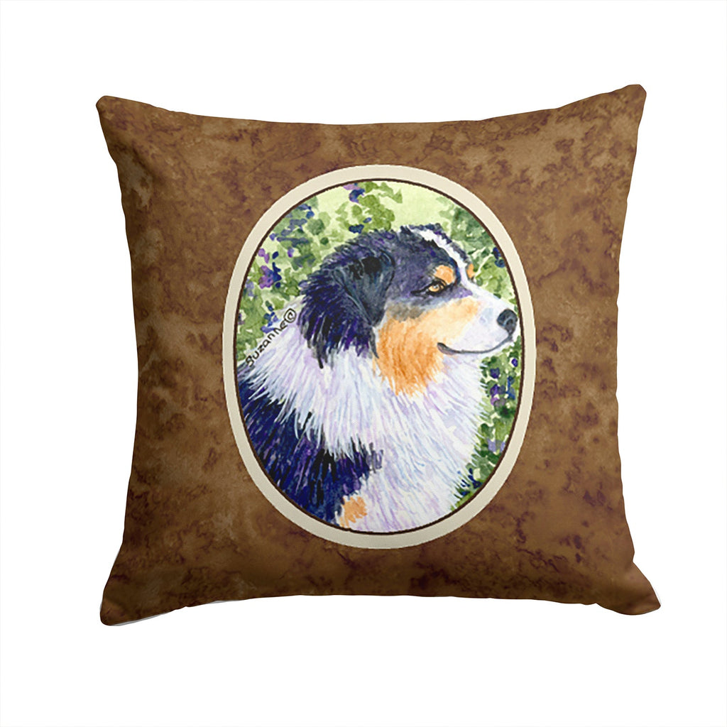 Australian Shepherd Decorative Throw Pillow 14x14 Indoor Outdoor Accent Cushion, Fabric Cover with Insert for Sofa, Bed, Porch & Living Room