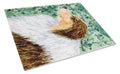 Australian Shepherd Cutting Board Tempered Glass Kitchen Cutting Surface, Heat Resistant Chopping, Non-Slip Feet, Food Prep & Serving