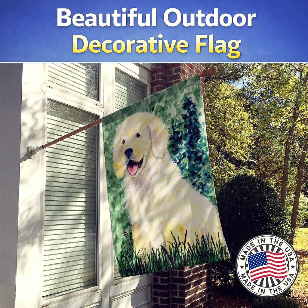 Golden Retriever House Flag 28x40 Porch Sleeve Pole Decorative Outside Yard Banner Artwork Wall Hanging, Polyester