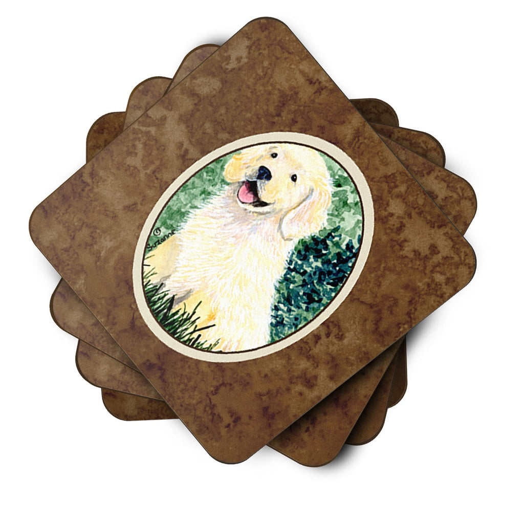 Golden Retriever Foam Coasters Set of 4 Cup Coasters for Indoor Outdoor, Tabletop Protection, Anti Slip, Mouse pad Material