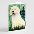 Golden Retriever Greeting Cards Pack of 8 Blank Cards with Envelopes Whimsical A7 Size 5x7