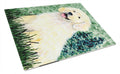 Golden Retriever Cutting Board Tempered Glass Kitchen Cutting Surface, Heat Resistant Chopping, Non-Slip Feet, Food Prep & Serving