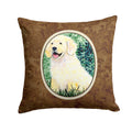 Golden Retriever Decorative Throw Pillow 14x14 Indoor Outdoor Accent Cushion, Fabric Cover with Insert for Sofa, Bed, Porch & Living Room