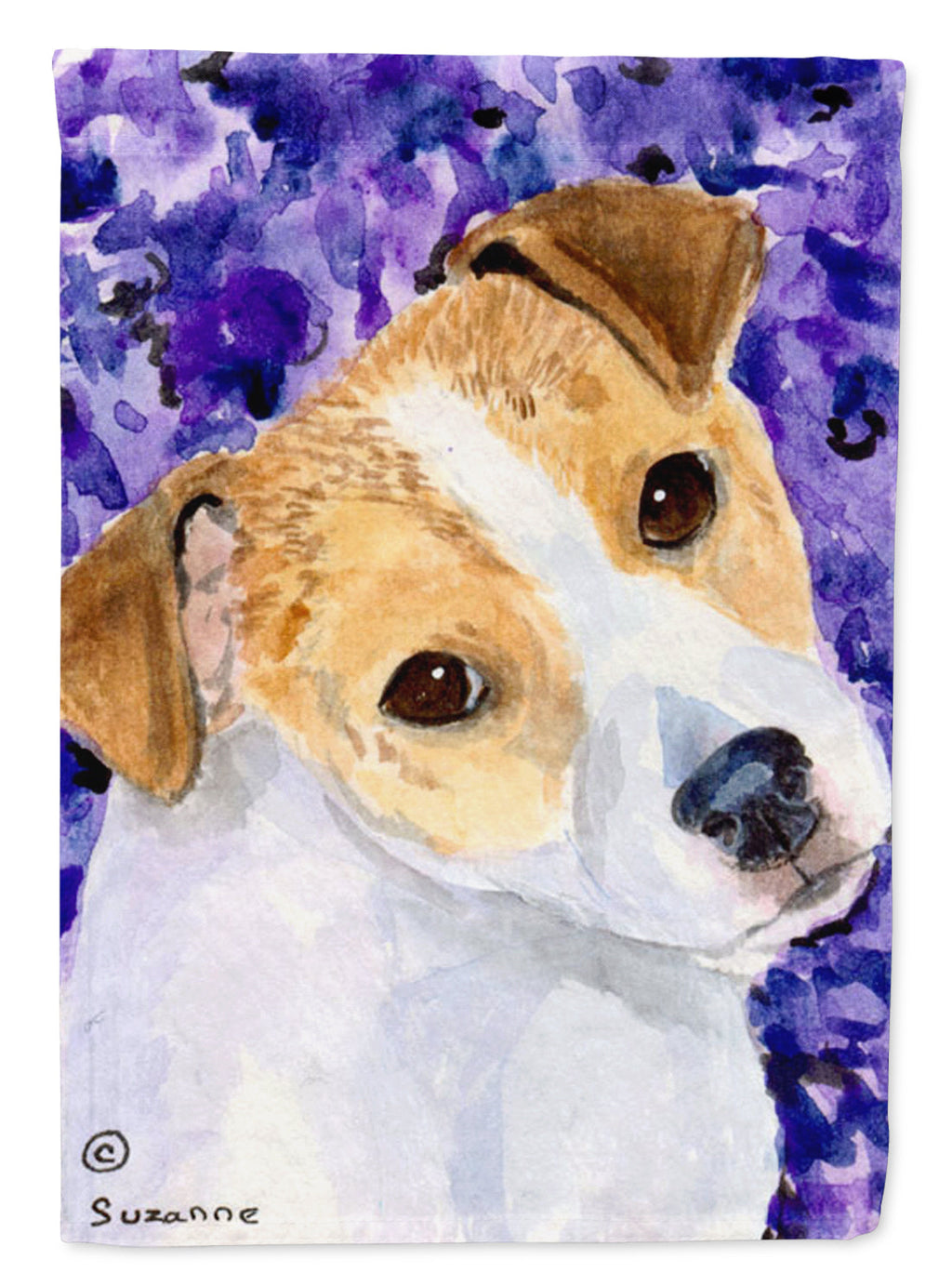 Jack Russell Terrier House Flag 28x40 Porch Sleeve Pole Decorative Outside Yard Banner Artwork Wall Hanging, Polyester