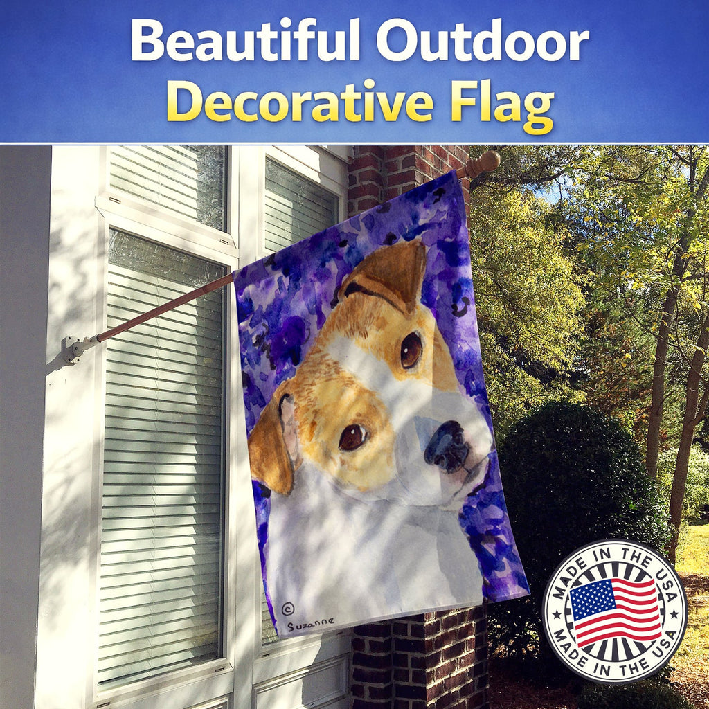 Jack Russell Terrier House Flag 28x40 Porch Sleeve Pole Decorative Outside Yard Banner Artwork Wall Hanging, Polyester
