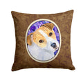 Jack Russell Terrier Decorative Throw Pillow 14x14 Indoor Outdoor Accent Cushion, Fabric Cover with Insert for Sofa, Bed, Porch & Living Room