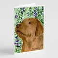 Chocolate Labrador Greeting Cards Pack of 8 Blank Cards with Envelopes Whimsical A7 Size 5x7