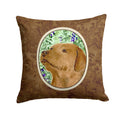 Chocolate Labrador Decorative Throw Pillow 14x14 Indoor Outdoor Accent Cushion, Fabric Cover with Insert for Sofa, Bed, Porch & Living Room