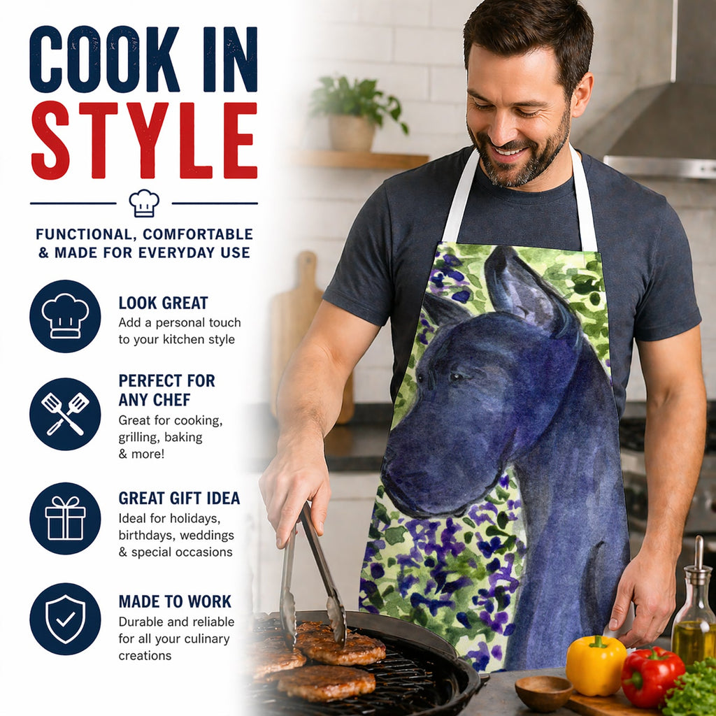 Great Dane Apron Cooking Kitchen Server Baking Crafts Gardening for Adult Women Men, Unisex, Large, Multicolor