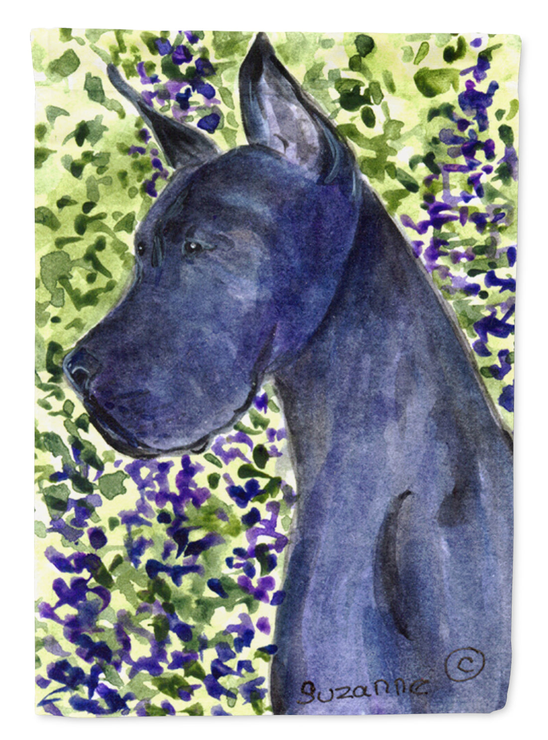 Great Dane House Flag 28x40 Porch Sleeve Pole Decorative Outside Yard Banner Artwork Wall Hanging, Polyester