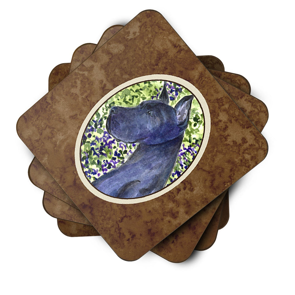 Great Dane Foam Coasters Set of 4 Cup Coasters for Indoor Outdoor, Tabletop Protection, Anti Slip, Mouse pad Material