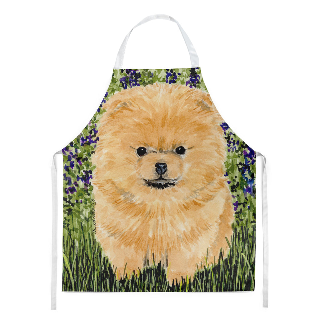 Pomeranian Apron Cooking Kitchen Server Baking Crafts Gardening for Adult Women Men, Unisex, Large, Multicolor