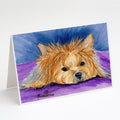 Yorkie Greeting Cards Pack of 8 Blank Cards with Envelopes Whimsical A7 Size 5x7