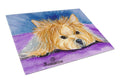 Yorkie Cutting Board Tempered Glass Kitchen Cutting Surface, Heat Resistant Chopping, Non-Slip Feet, Food Prep & Serving