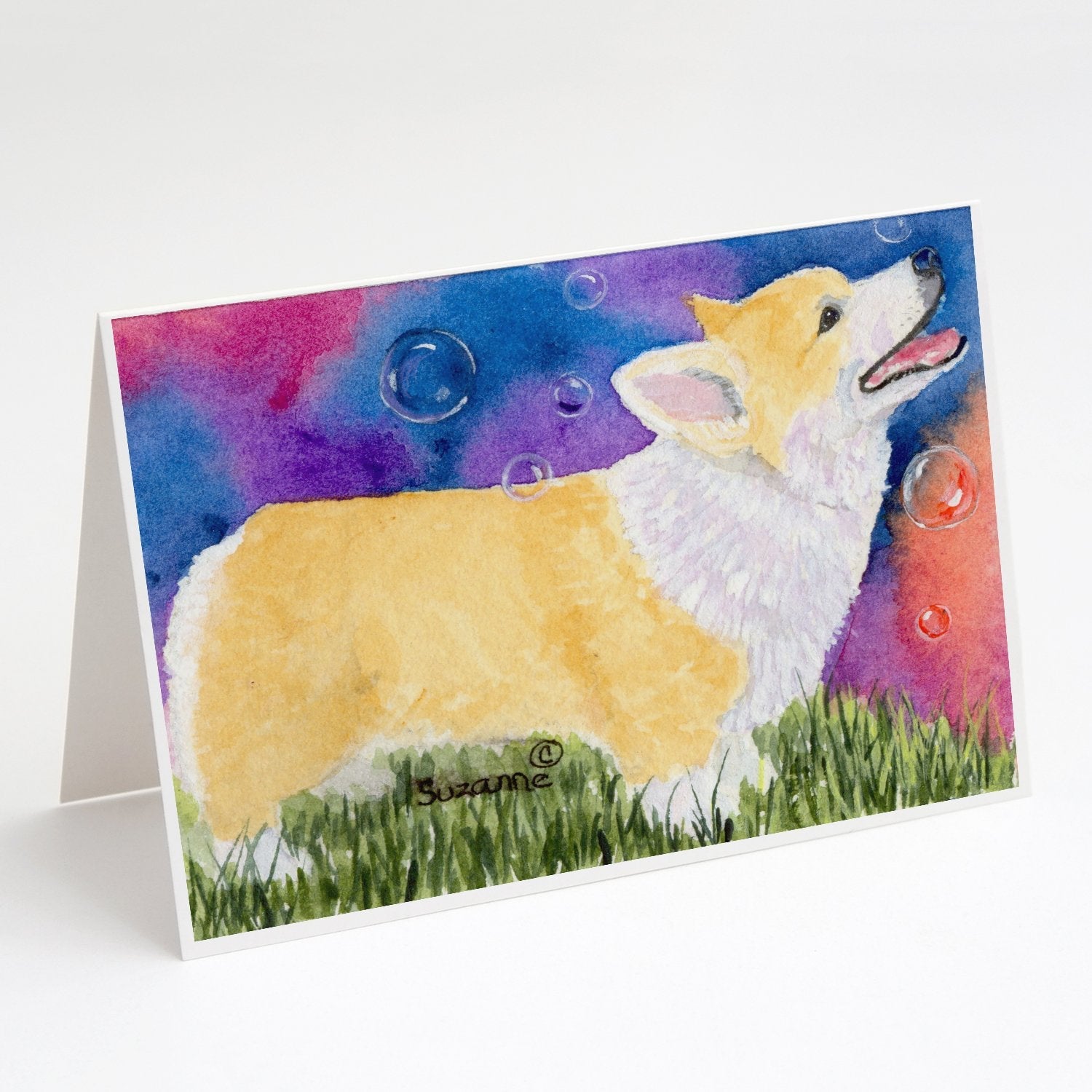 Corgi Greeting Cards Pack of 8 Blank Cards with Envelopes Whimsical A7 Size 5x7