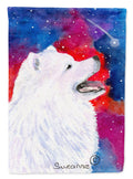 Samoyed House Flag 28x40 Porch Sleeve Pole Decorative Outside Yard Banner Artwork Wall Hanging, Polyester