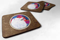 Samoyed Foam Coasters Set of 4 Cup Coasters for Indoor Outdoor, Tabletop Protection, Anti Slip, Mouse pad Material