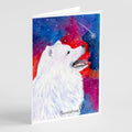 Samoyed Greeting Cards Pack of 8 Blank Cards with Envelopes Whimsical A7 Size 5x7