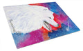 Samoyed Cutting Board Tempered Glass Kitchen Cutting Surface, Heat Resistant Chopping, Non-Slip Feet, Food Prep & Serving