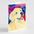 Golden Retriever Greeting Cards Pack of 8 Blank Cards with Envelopes Whimsical A7 Size 5x7