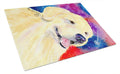 Golden Retriever Cutting Board Tempered Glass Kitchen Cutting Surface, Heat Resistant Chopping, Non-Slip Feet, Food Prep & Serving